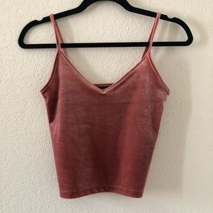 Pink Velvet Crop Tank